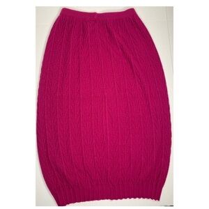 Vintage Beldoch Popper Knit Sweater Fuchsia Skirt Sz Sm/Med